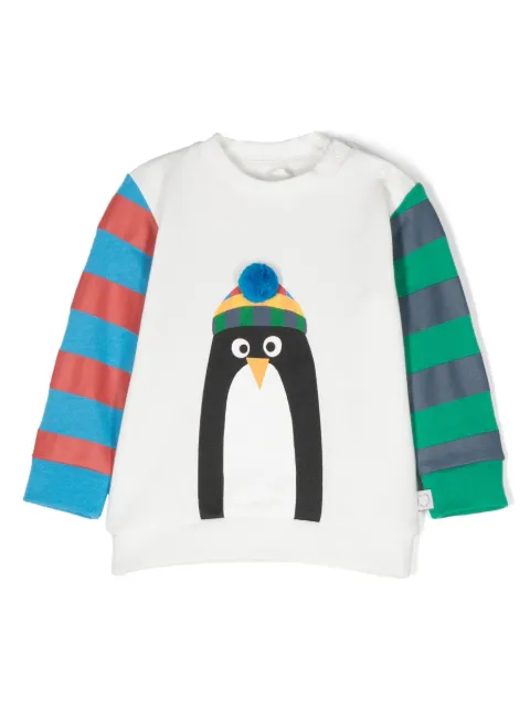 Stella McCartney Kids sudadera con pingüino estampado