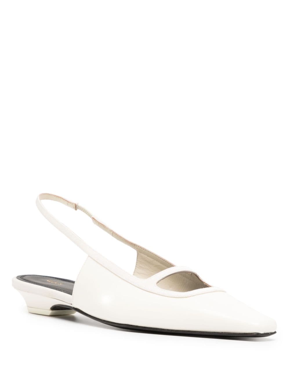Shop Neous Sabik 30mm Leather Sandals In White