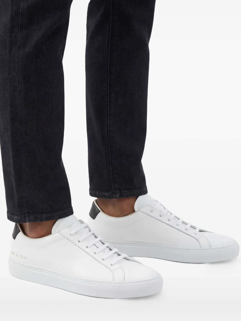  Common Projects Baskets Retro En Cuir - Blanc 