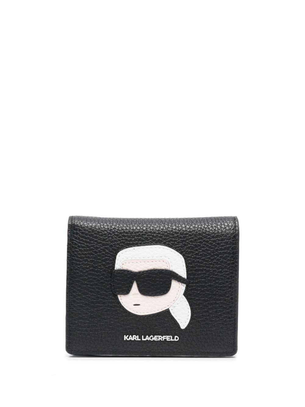 Image 1 of Karl Lagerfeld Ikonic Karl-motif leather wallet