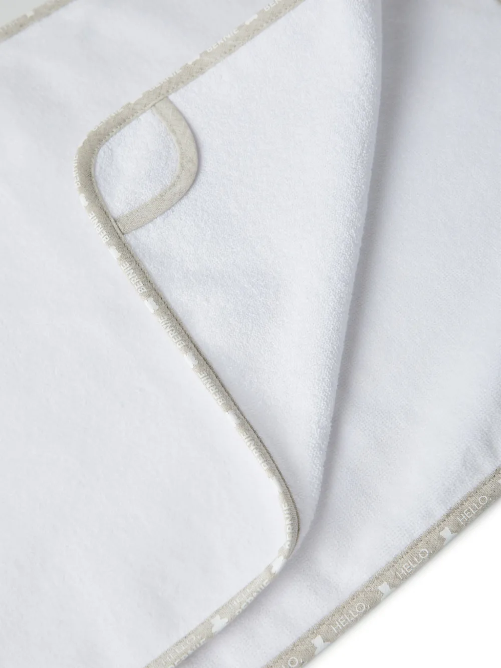 Shop Brunello Cucinelli Logo-patch Cotton Blanket In White