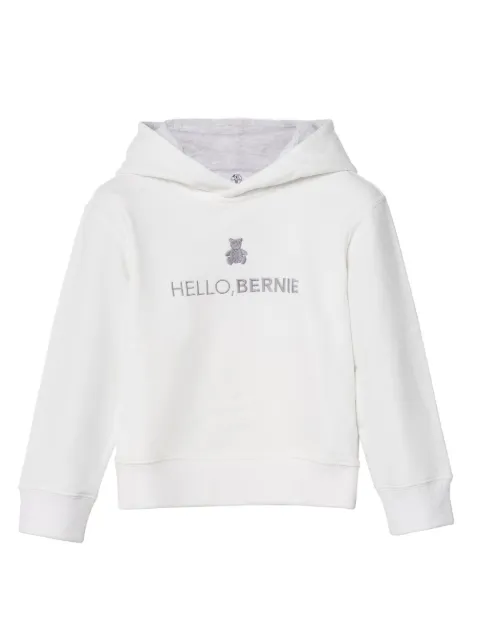 Brunello Cucinelli Kids logo-embroidered cotton hoodie