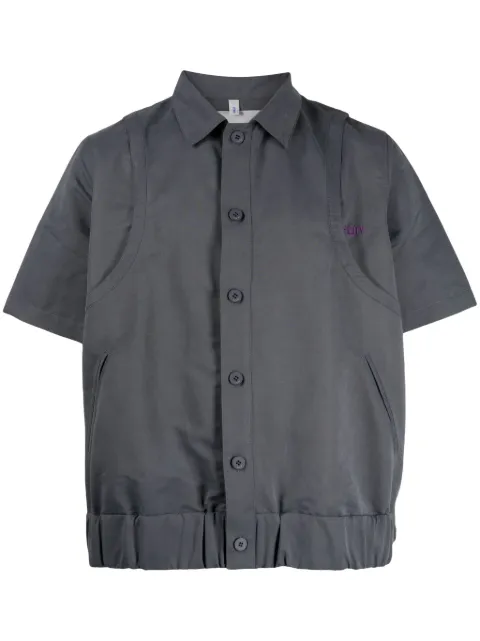 Off Duty panelled short-sleeve shirt