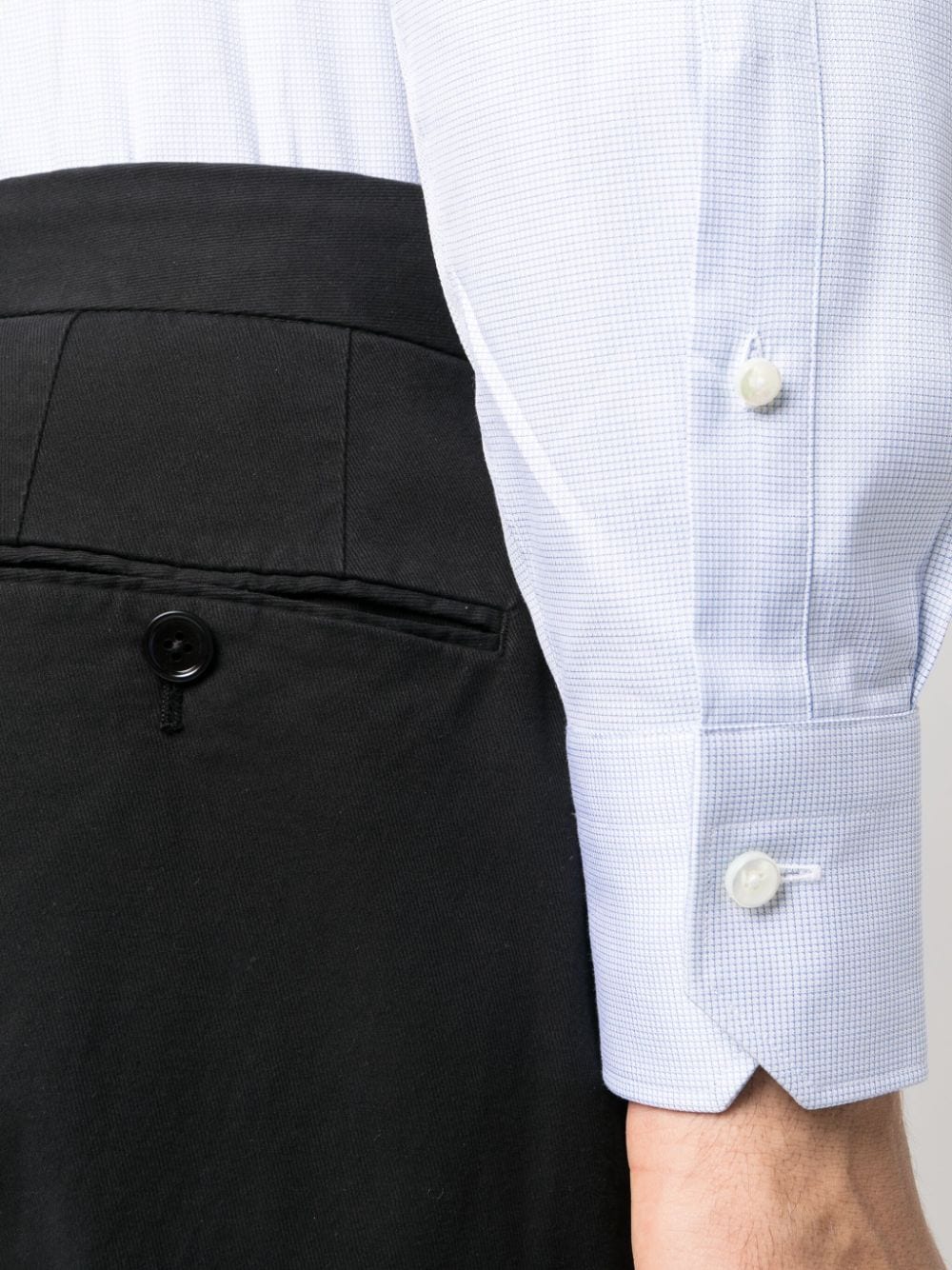 Shop Zegna Slim-cut Tailored Trousers In Black