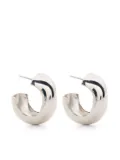 Agmes Celia polished-finish hoops - Silver