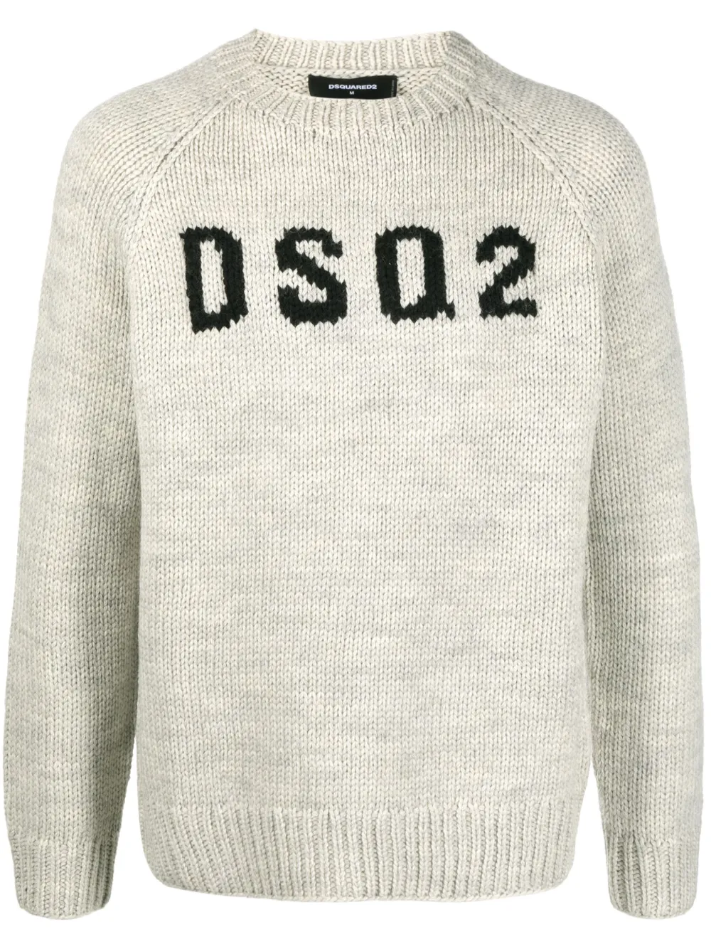 Image 1 of Dsquared2 intarsia-knit logo wool jumper