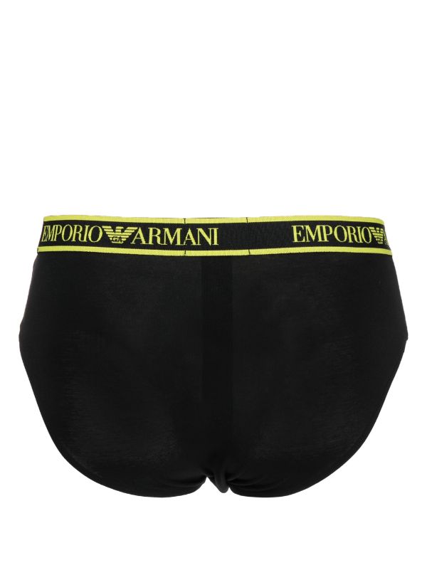 Emporio Armani Kit 3 Cuecas Com Logo No Cós - Farfetch