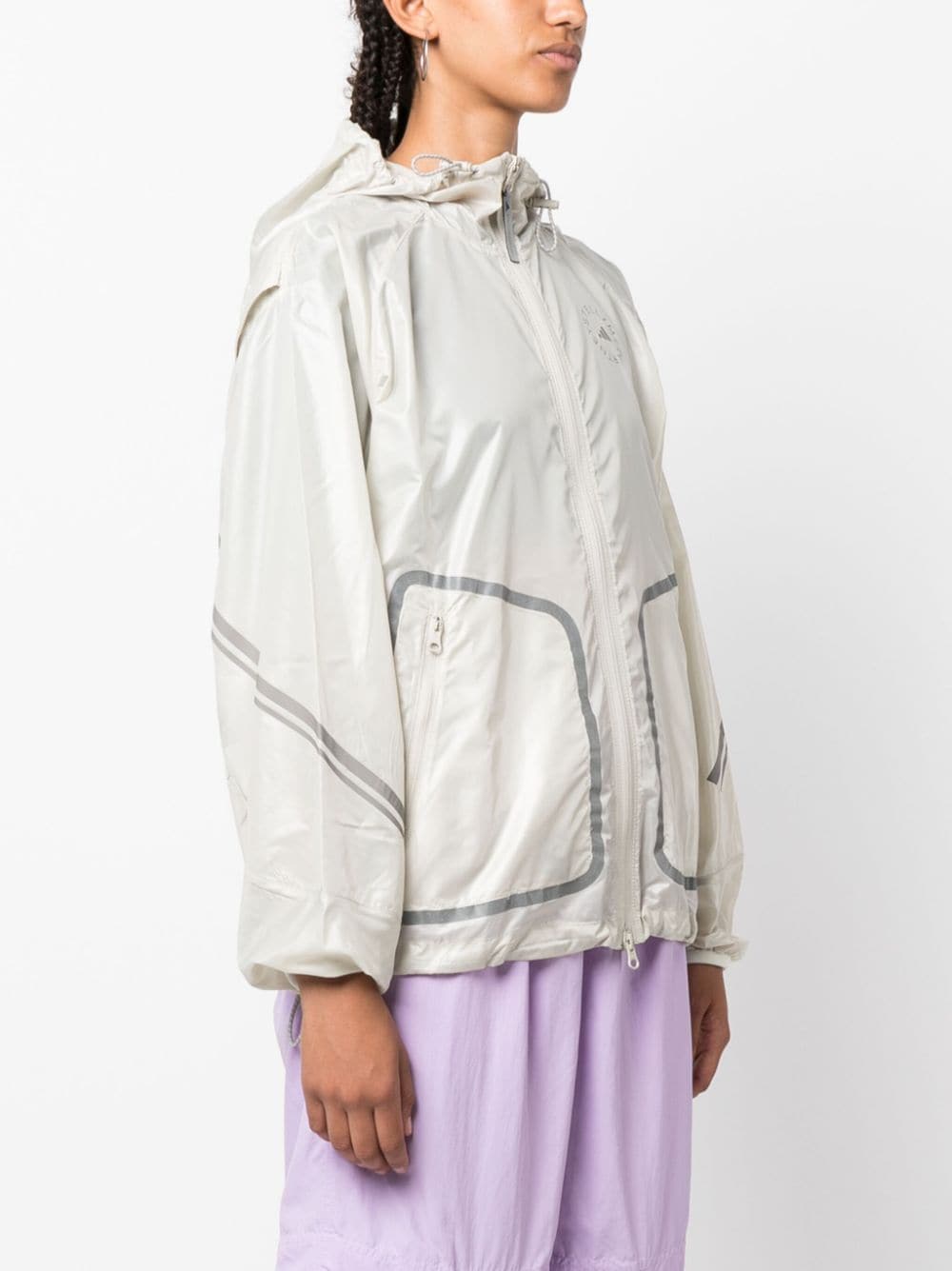 Shop Adidas By Stella Mccartney Running Truepace Lightweight Jacket In Nude