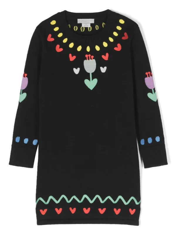 Stella McCartney Kids パターンニット ワンピース - Farfetch