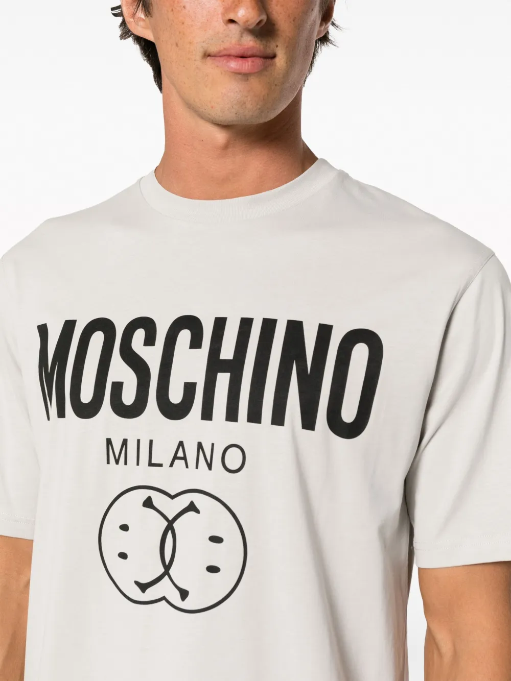 Moschino T-shirt met logoprint Grijs