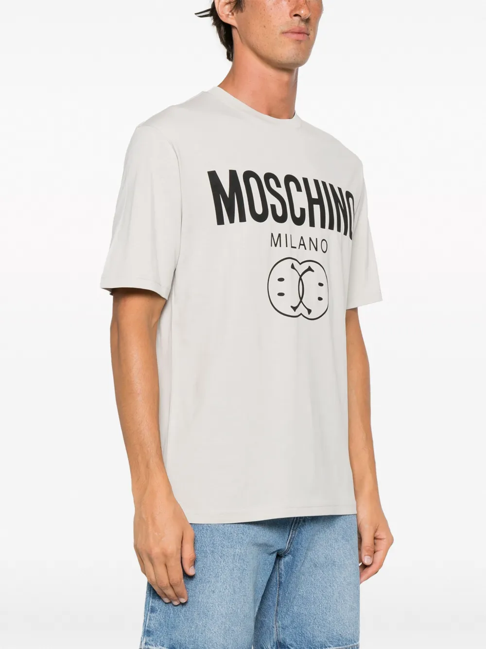 Moschino T-shirt met logoprint Grijs