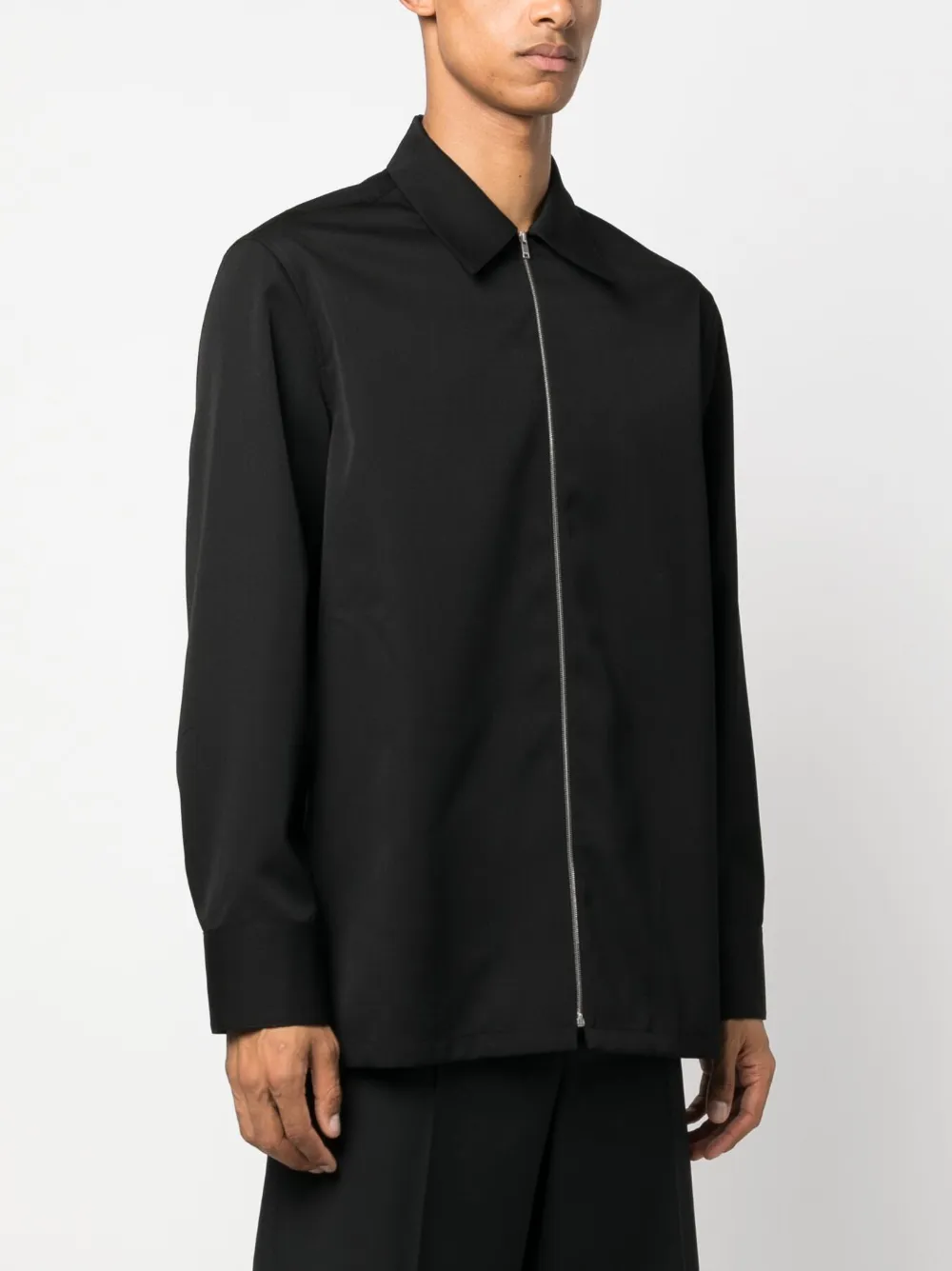 Jil Sander zip-up Wool Shirt Jacket - Farfetch