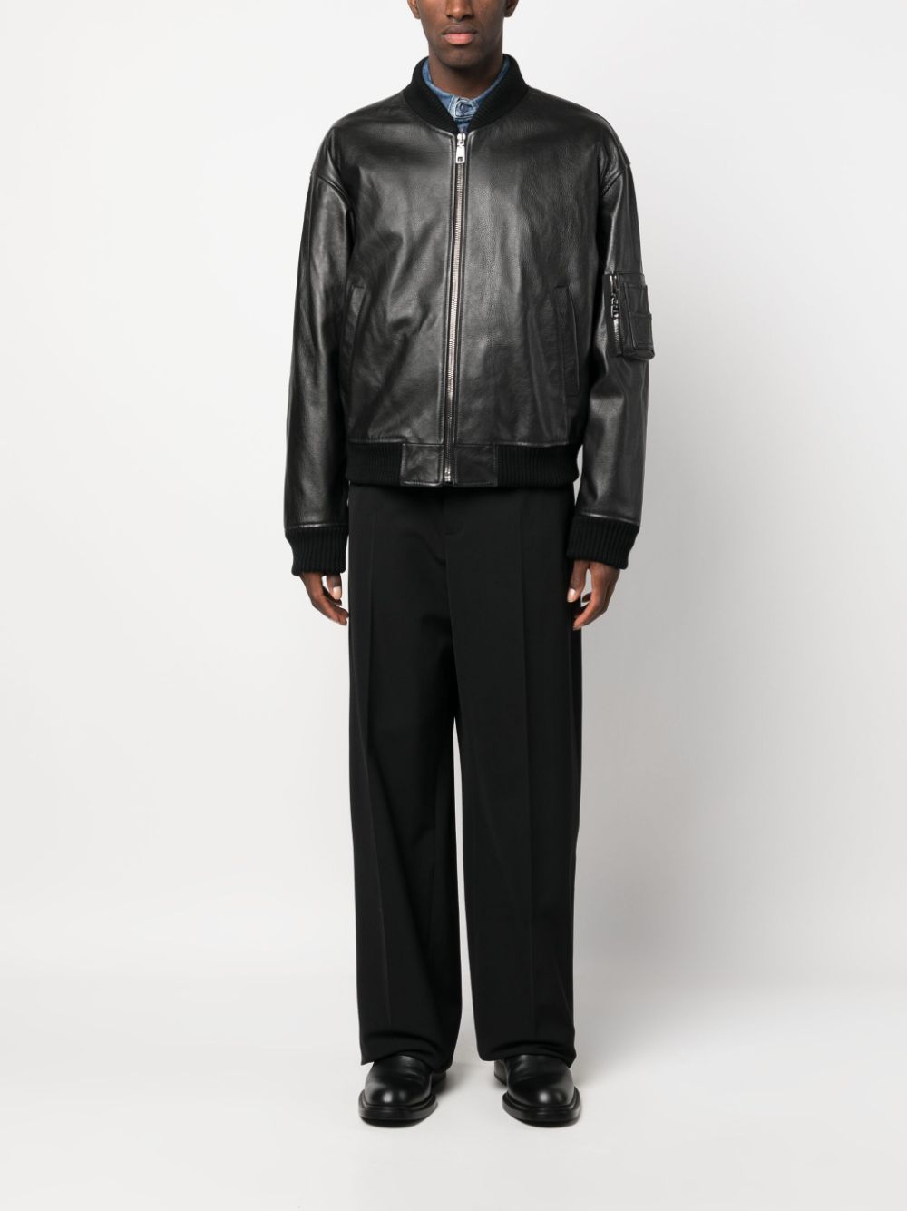 Dolce & Gabbana Leather zip-up Bomber Jacket - Farfetch