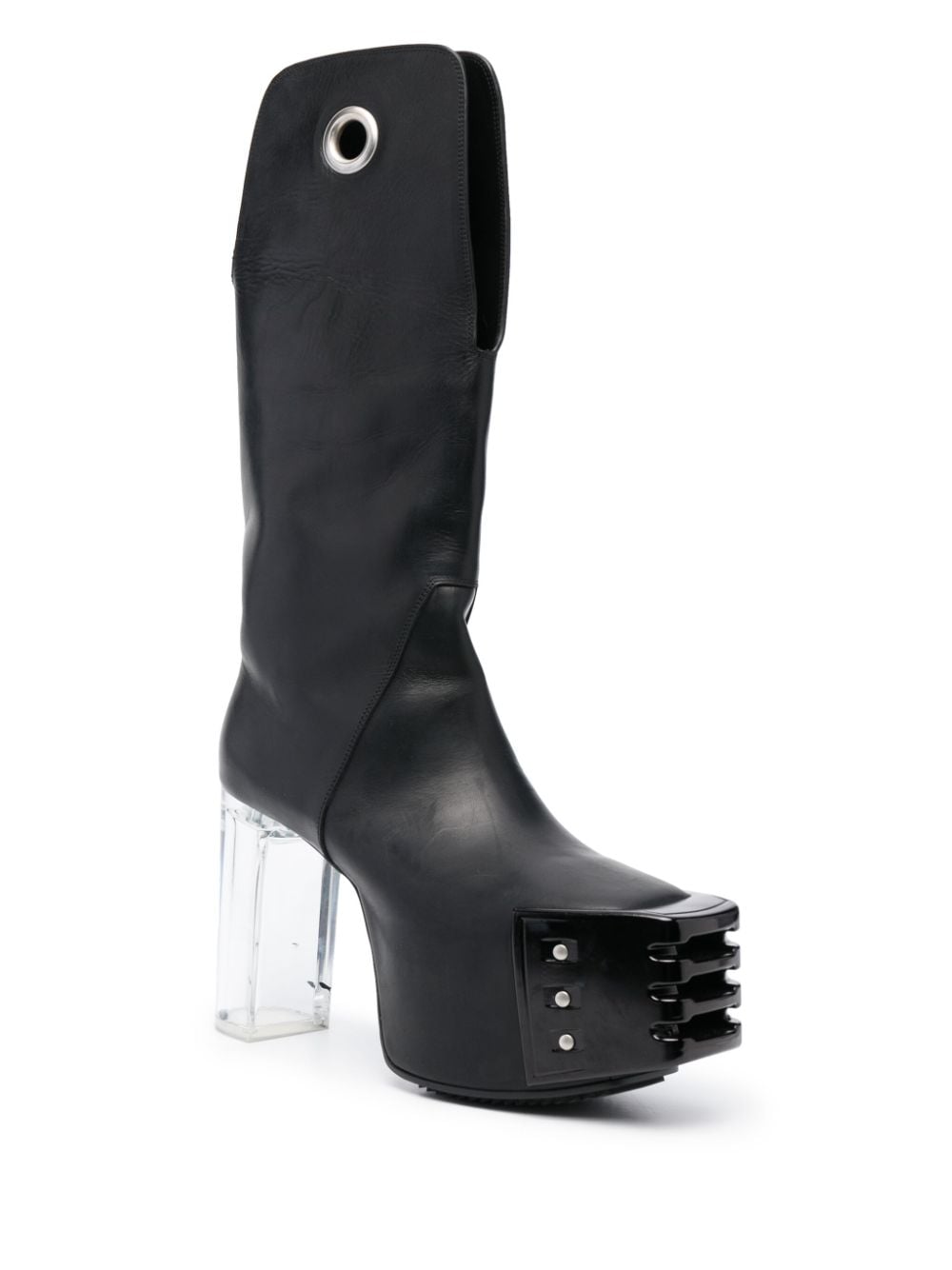 Shop Rick Owens Kowboy Grill 140mm Platform Boots In Black