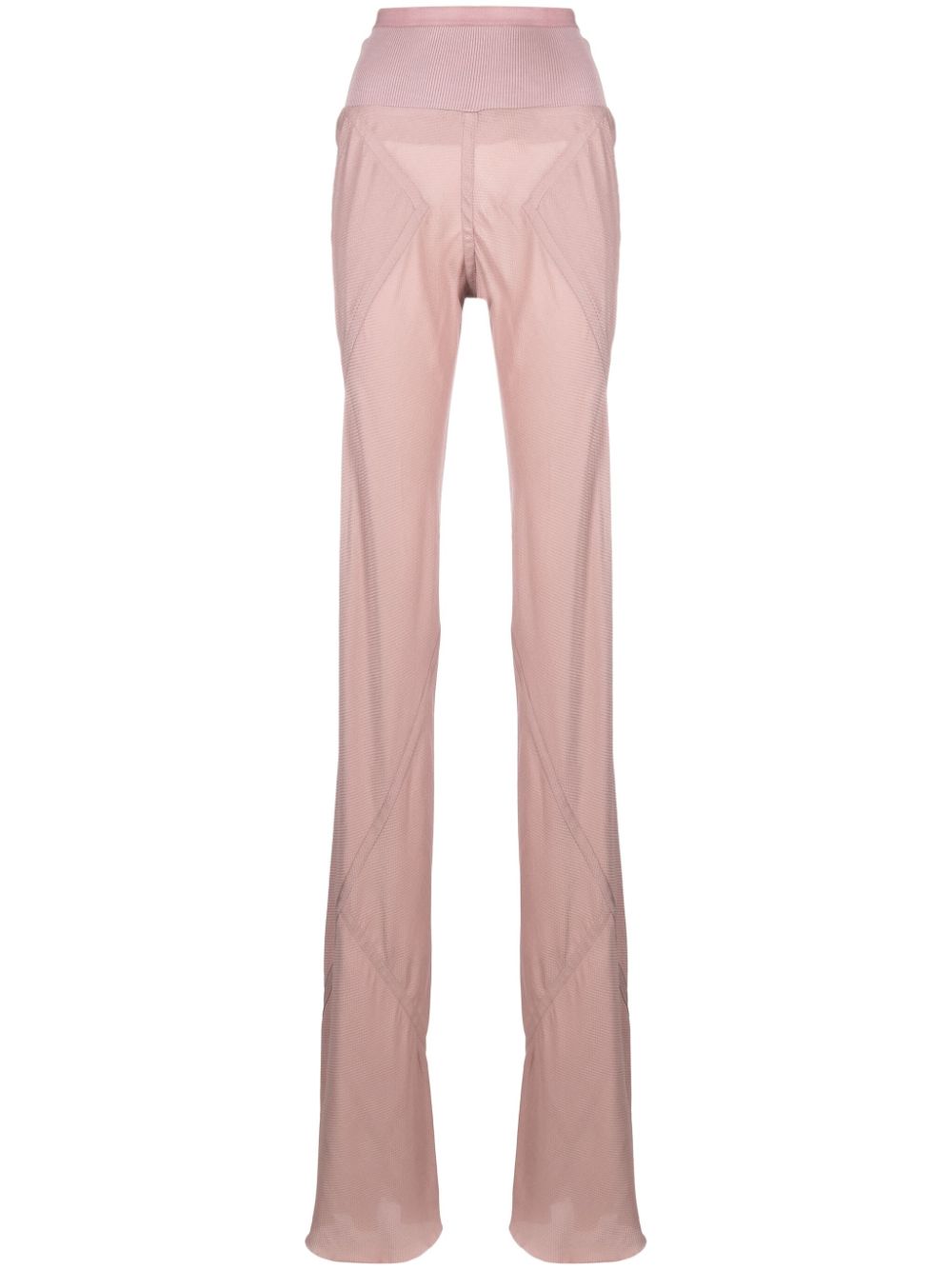 Shop Rick Owens Bias-cut High-waisted Trousers In Pink