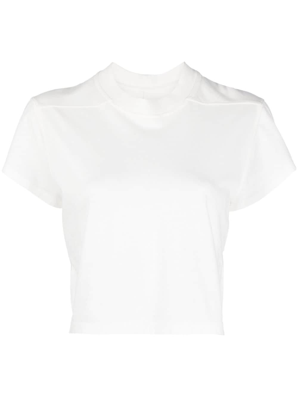 Shop Rick Owens Drkshdw Level Cotton Cropped T-shirt In White