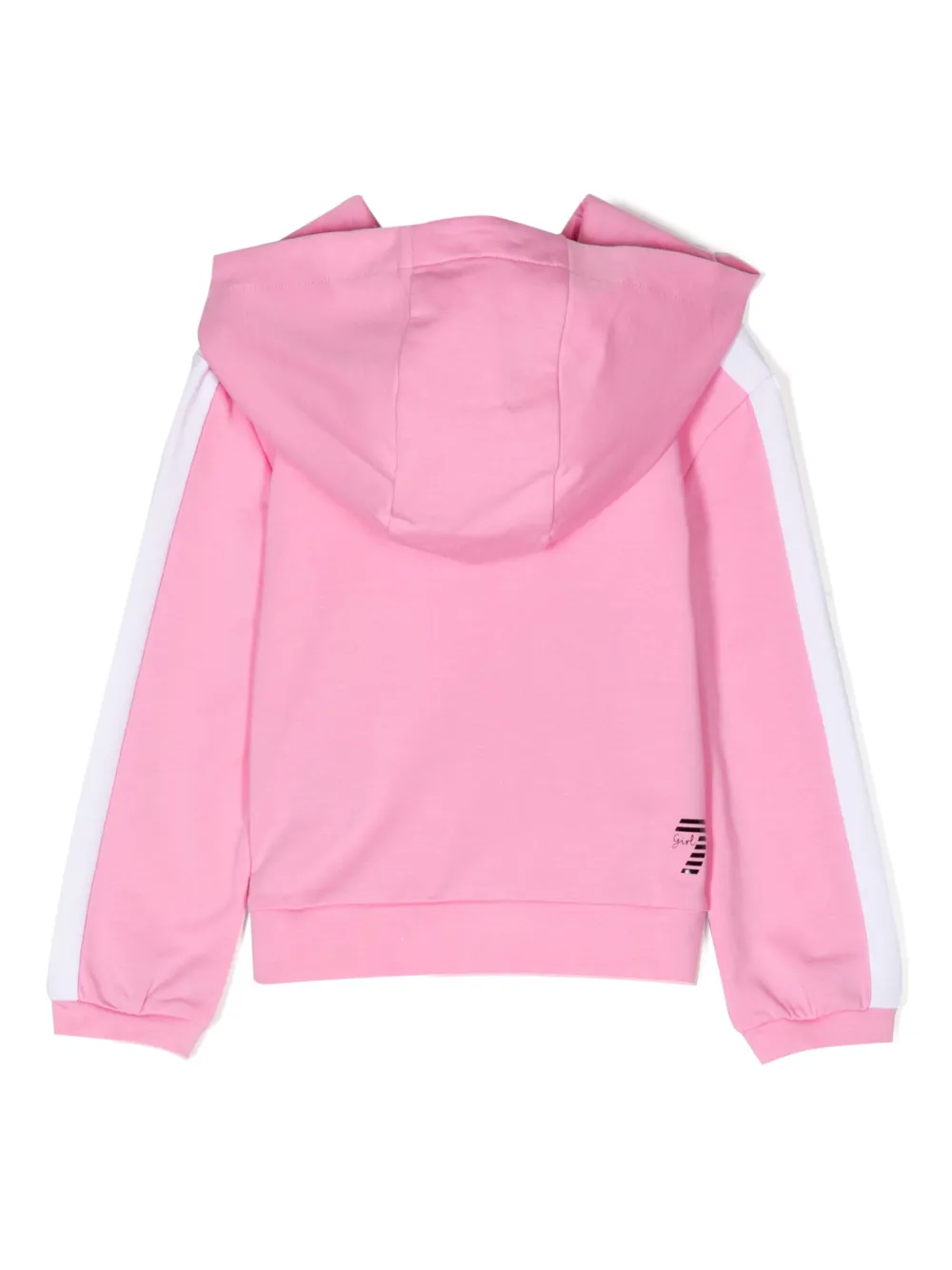 Emporio Armani Kids logo-print zip-up hoodie - Roze