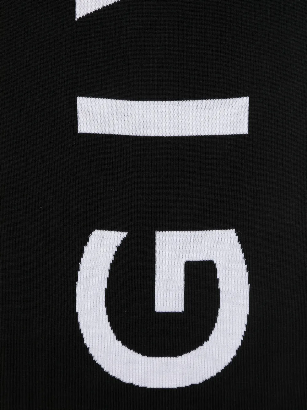 Givenchy intarsia knit-logo wool scarf - Zwart