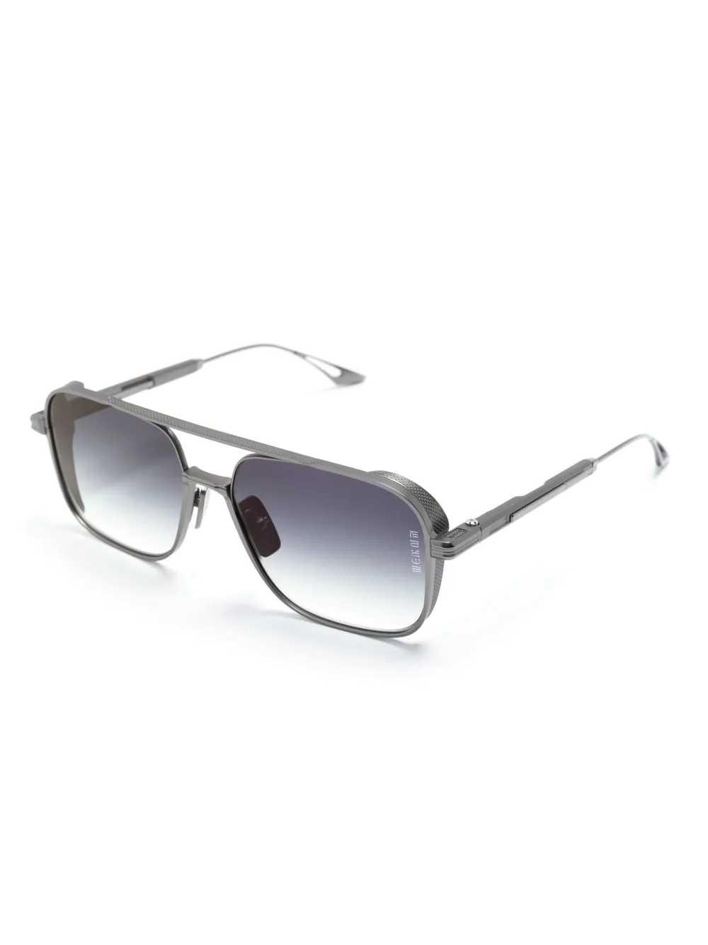 Shop Dita Eyewear Square-frame Titanium Sunglasses In Grey