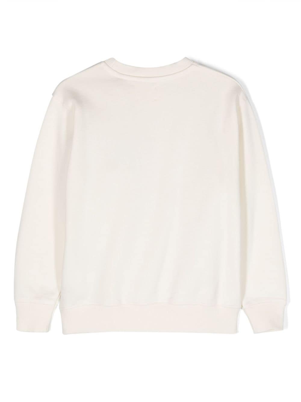 Shop Off-white Bookish Blurry Logo-print Cotton Sweatshirt In Neutrals