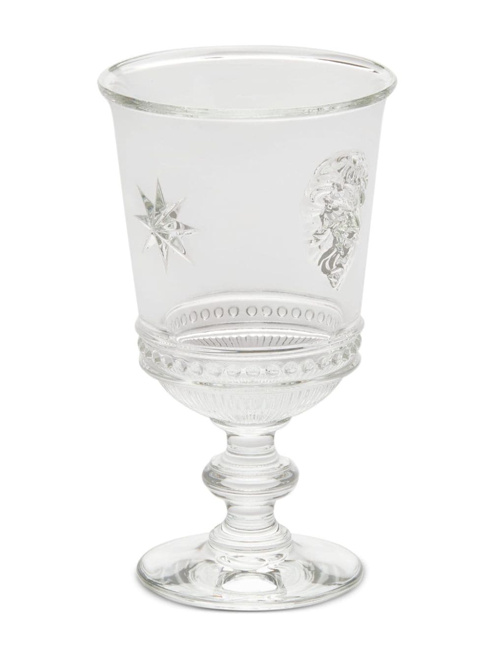 Shop Gucci Lion Head Tall Wine Glass In Weiss