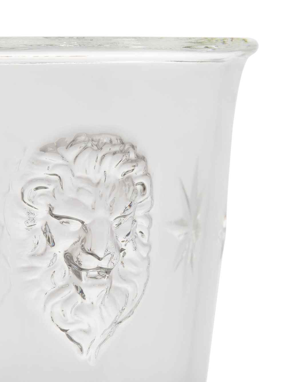 Shop Gucci Lion Head Tall Wine Glass In Weiss