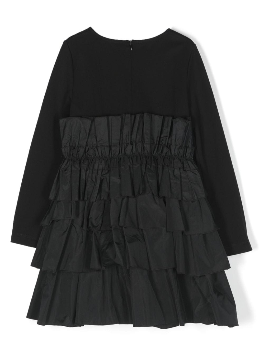 Miss Blumarine tiered-skirt cotton dress - Zwart