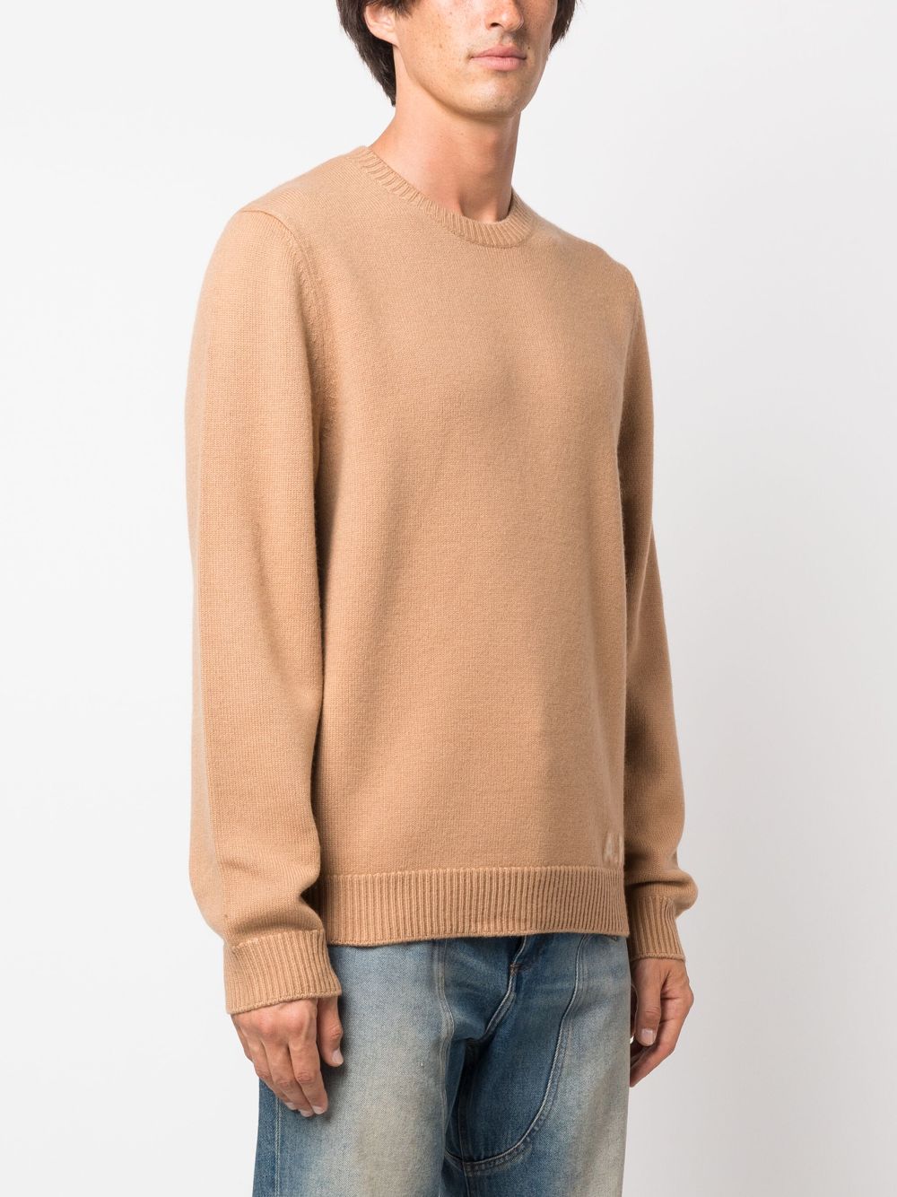 A.P.C. Edward logo-intarsia wool jumper Men