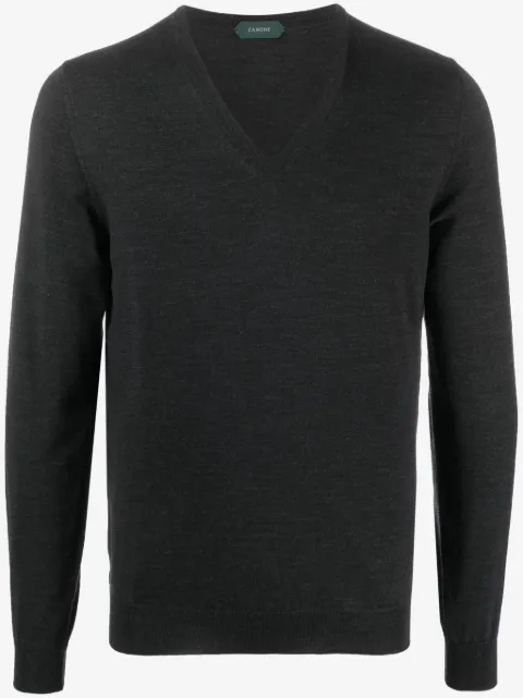 Zanone V-neck virgin-wool jumper 