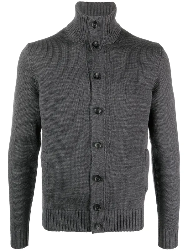 Zanone Cardigan a Coste Grigio FARFETCH IT