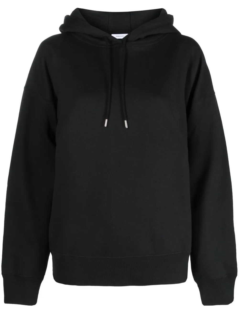 Ferragamo Panel-detail Cotton Hoodie In Black