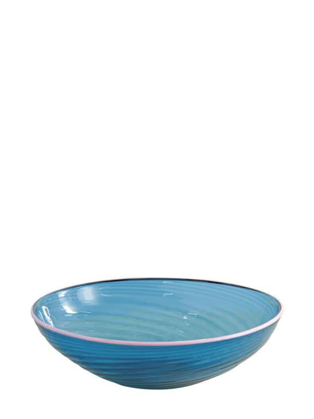 La Doublej Murano Glass Bowl In Blue