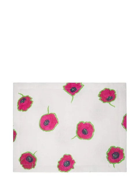 La DoubleJ Papaveri-print linen tablemats (set of two)