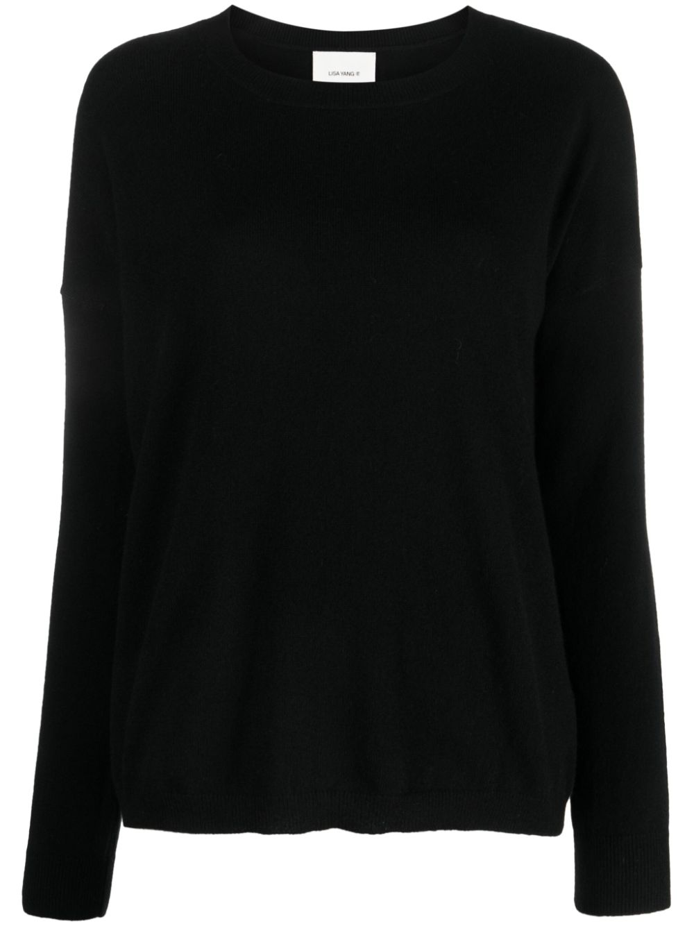 Lisa Yang drop-shoulder cashmere jumper – Black