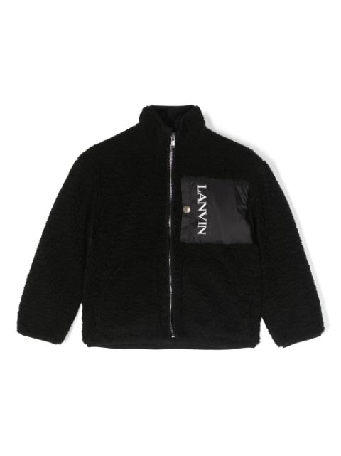 Lanvin Enfant logo-print fleece padded jacket 