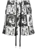 Haculla This Is Chess checked track shorts - Black