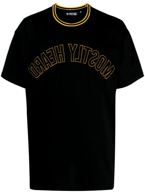 Mostly Heard Rarely Seen Varsity logo-embroidered cotton T-shirt