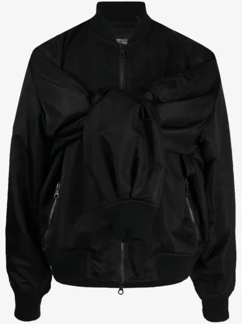 Mostly Heard Rarely Seen logo-embroidered panelled jacket