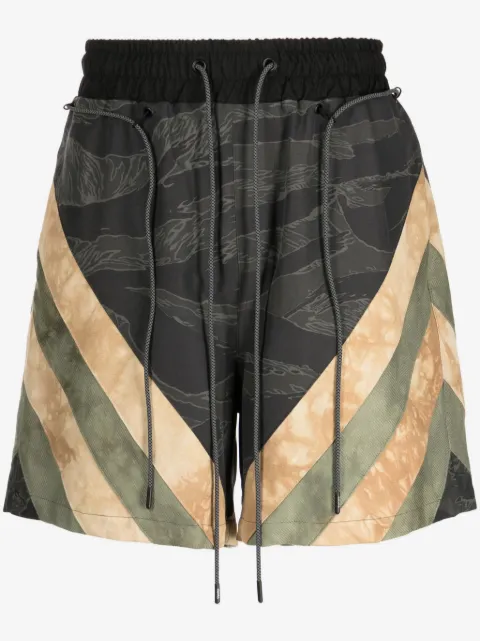 Mostly Heard Rarely Seen graphic-print cotton track shorts