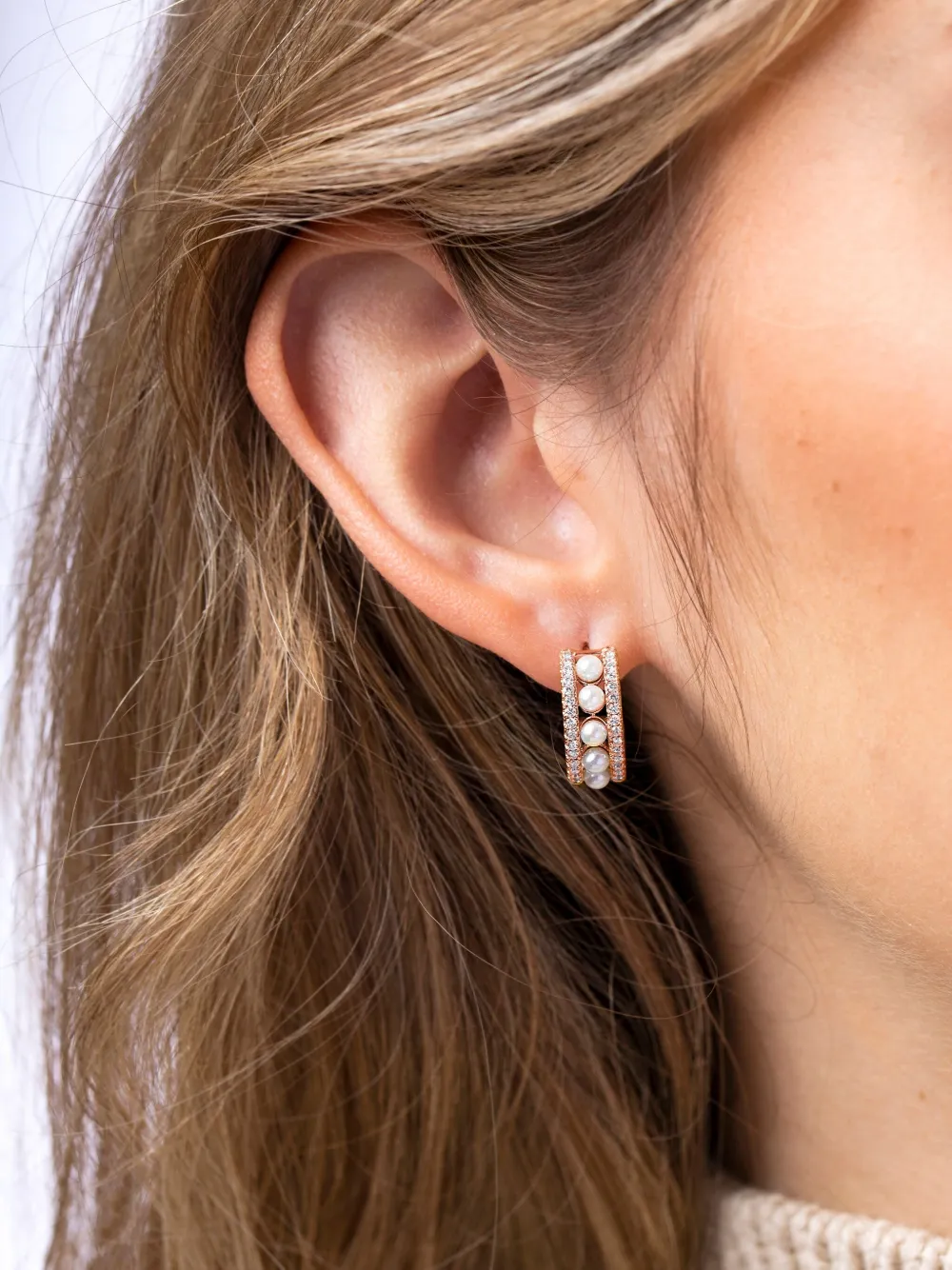 Yoko London 18kt Rose Gold Eclipse Akoya Pearl And Diamond Earrings In 9