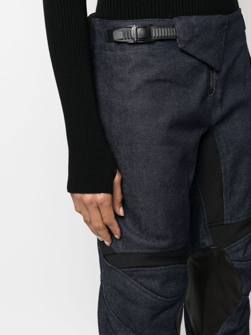 Shop Coperni Low-rise Cropped-leg Jeans In Blue