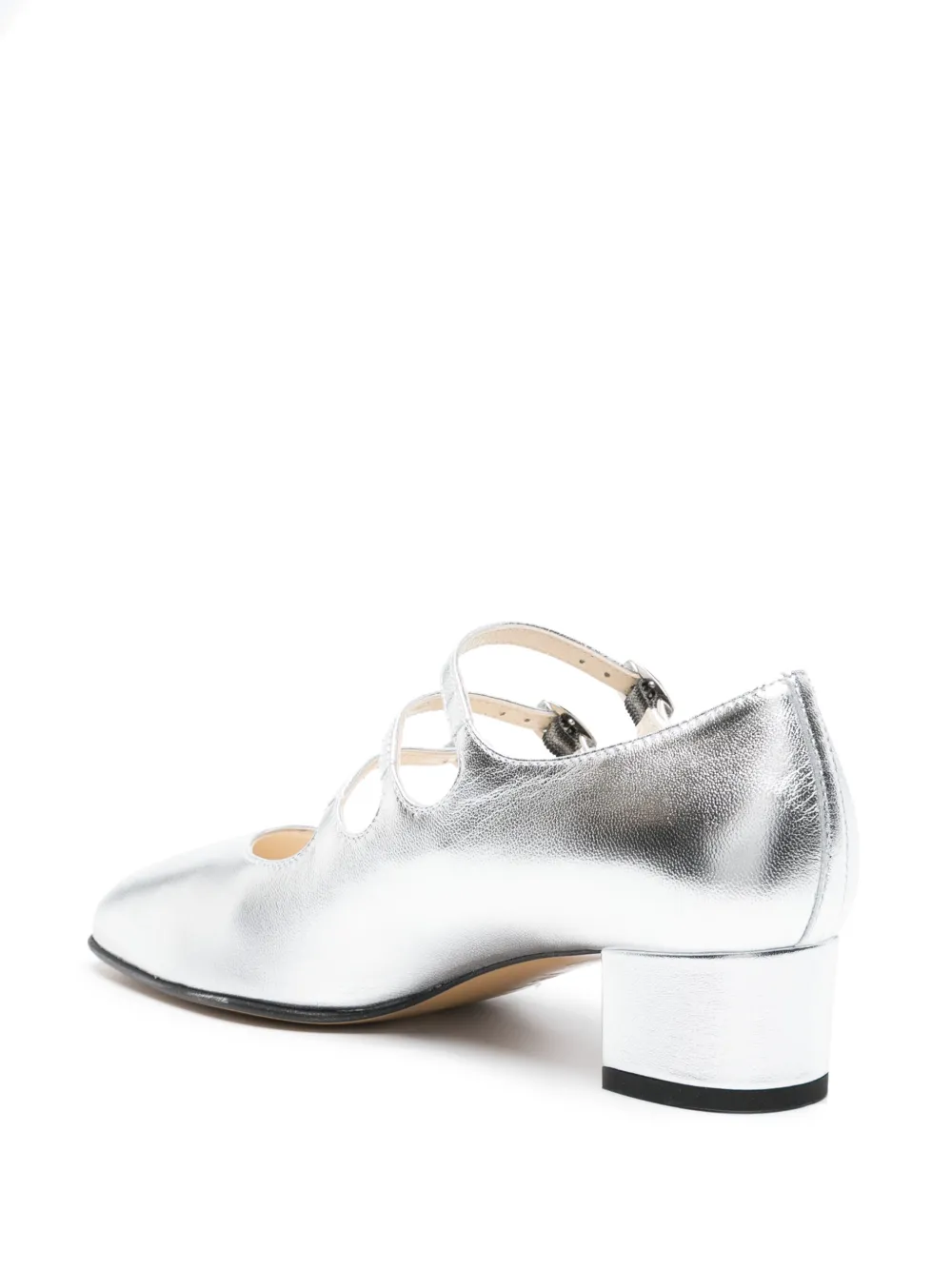 Carel Kina 40 mm metallic pumps Zilver