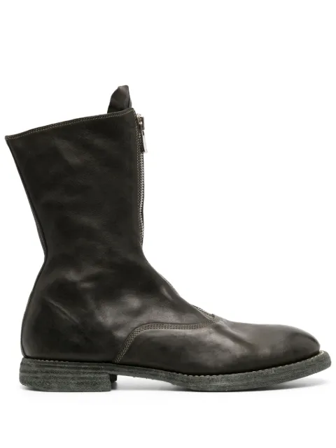 Guidi polished-leather zip-up boots
