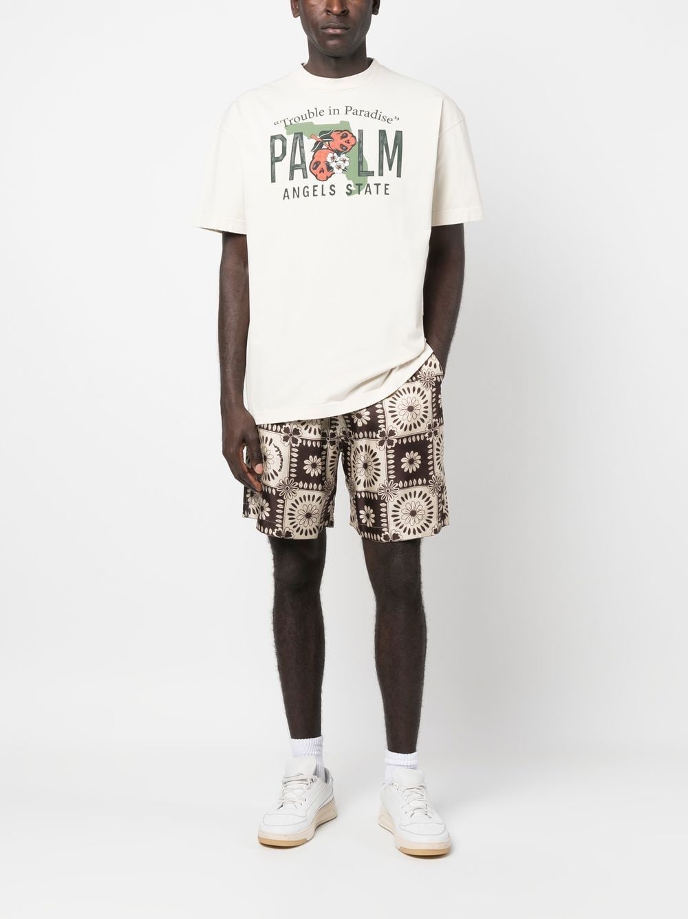 Palm Angels T-shirt met print - Wit