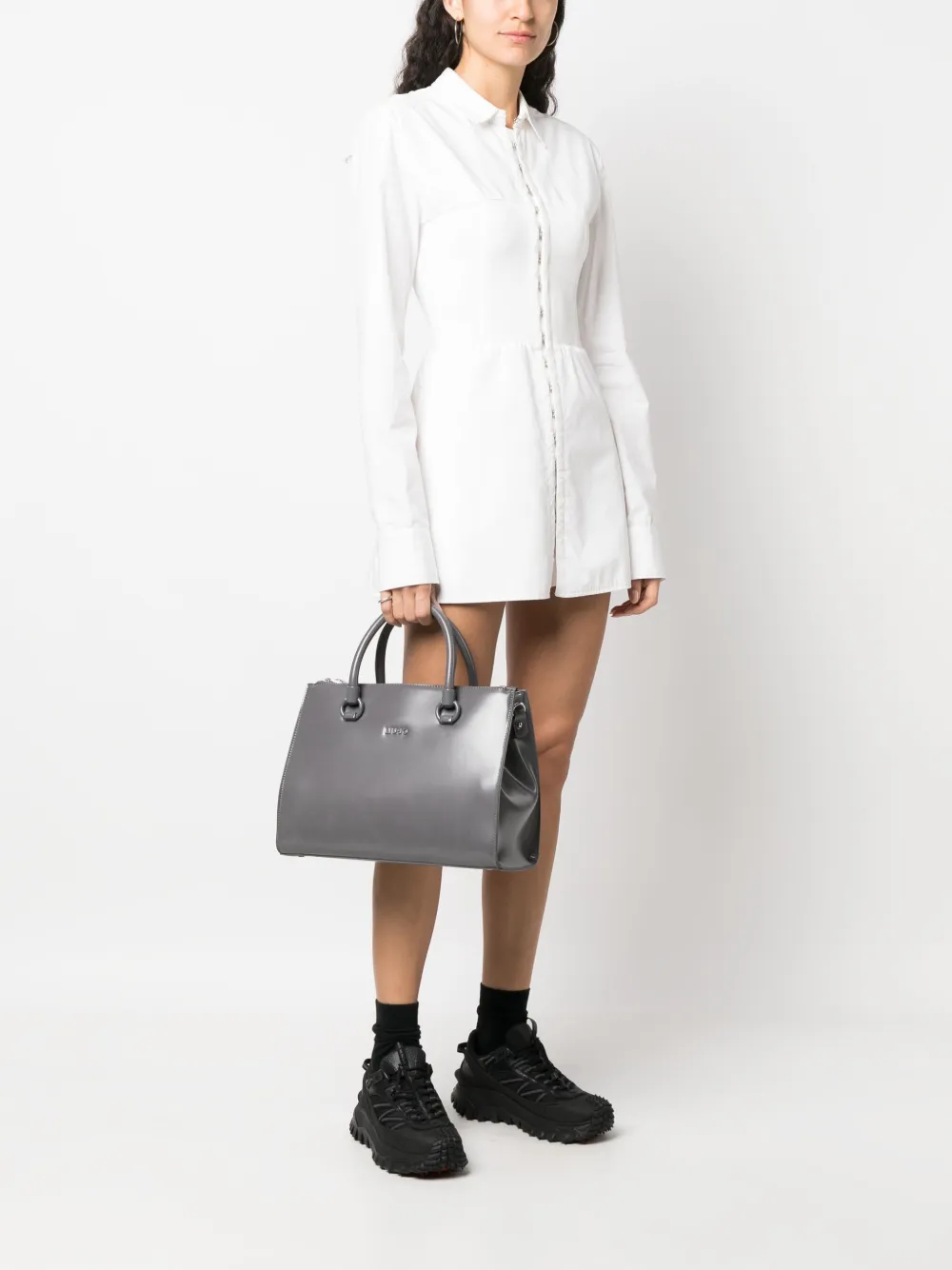 LIU JO Shopper met logo - Grijs