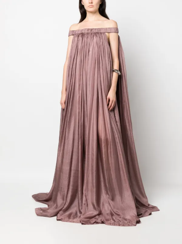 owens silk dressing Rick Owens Medusa Silk Maxi Dress | Pink
