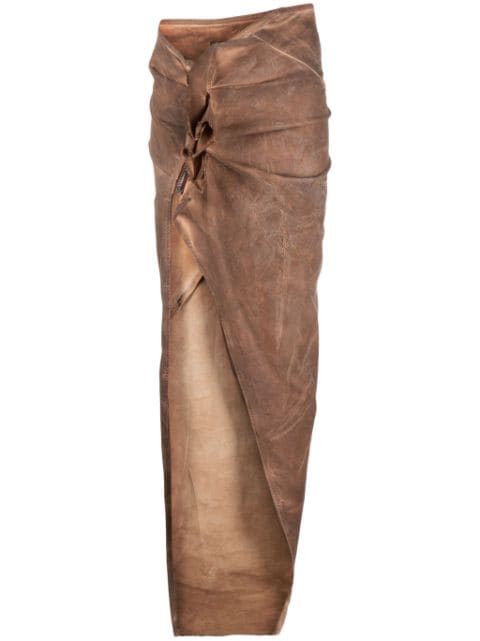 Rick Owens DRKSHDW Edfu asymmetric maxi skirt