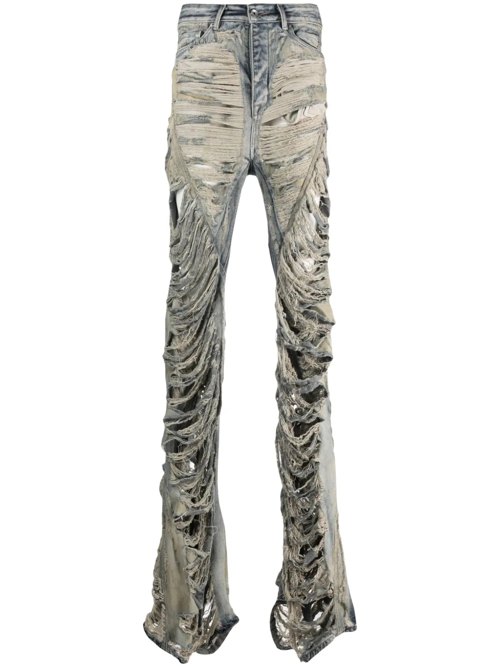 Rick Owens DRKSHDW Gerafelde jeans Blauw