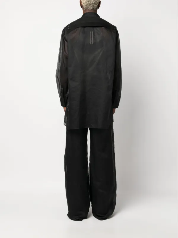 Rick Owens Jumbo Fogpocket セミシアーシャツ | ブラック | FARFETCH JP