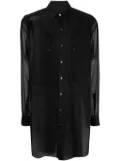 Rick Owens Jumbo Fogpocket semi-sheer shirt - Black